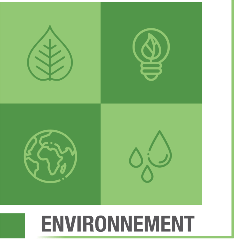 Viticulture biologique / Réemploi / Réalisation Bilan carbone le logo présentant les solutions de lauvige environnement